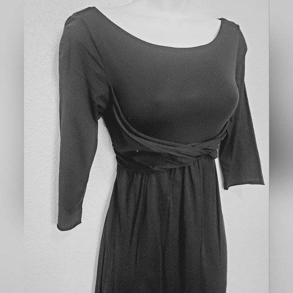 💚5/$25 Velvet by Graham & Spencer Black Knee Length Dress Size Small - Picture 4 of 11